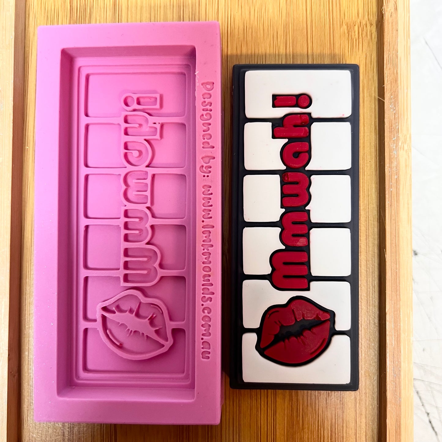 Silicone Wax Melt Snap Moulds made from Pinkysil