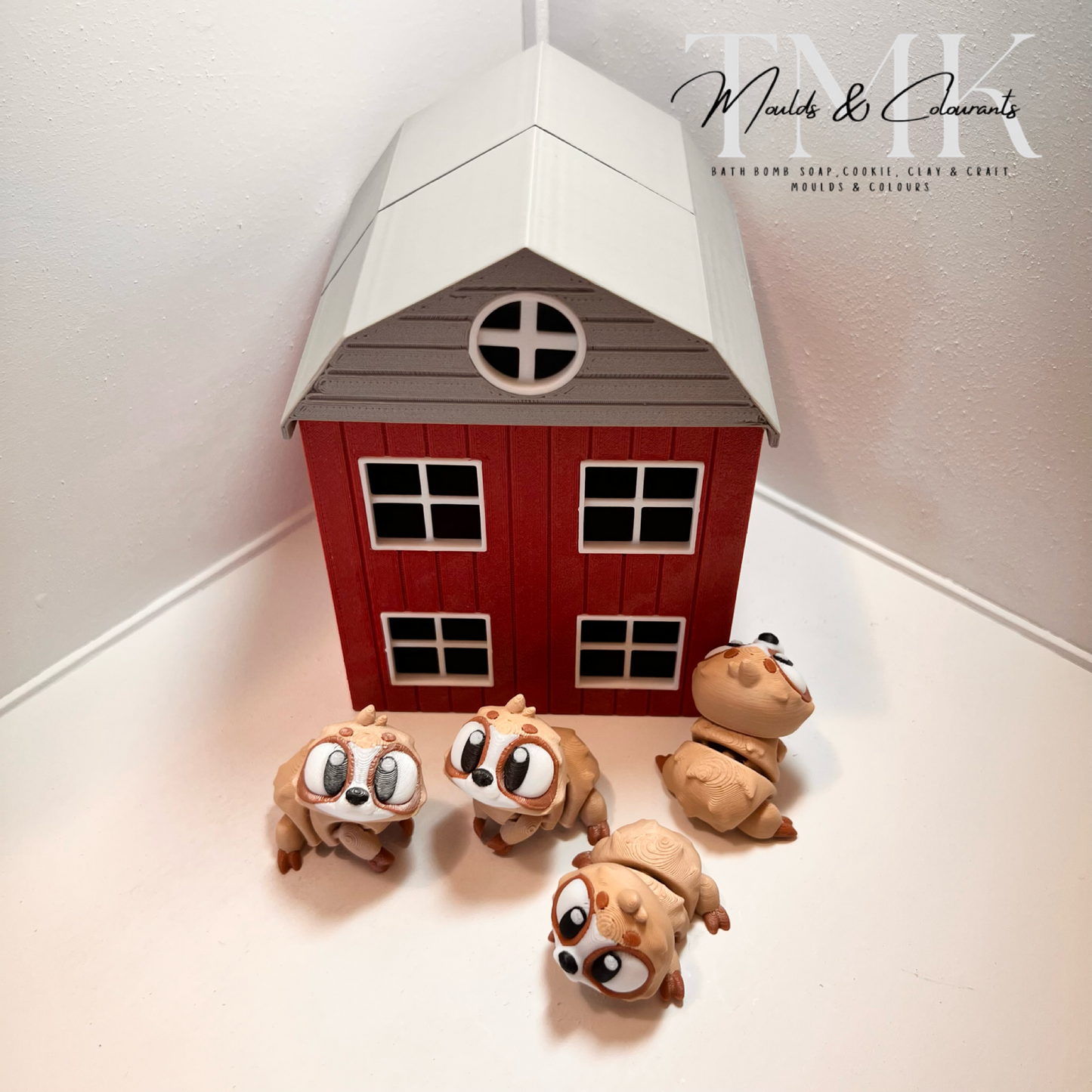 10x 3D Printed Mini Articulated Sloth for Toy Surprise Bath Bombs