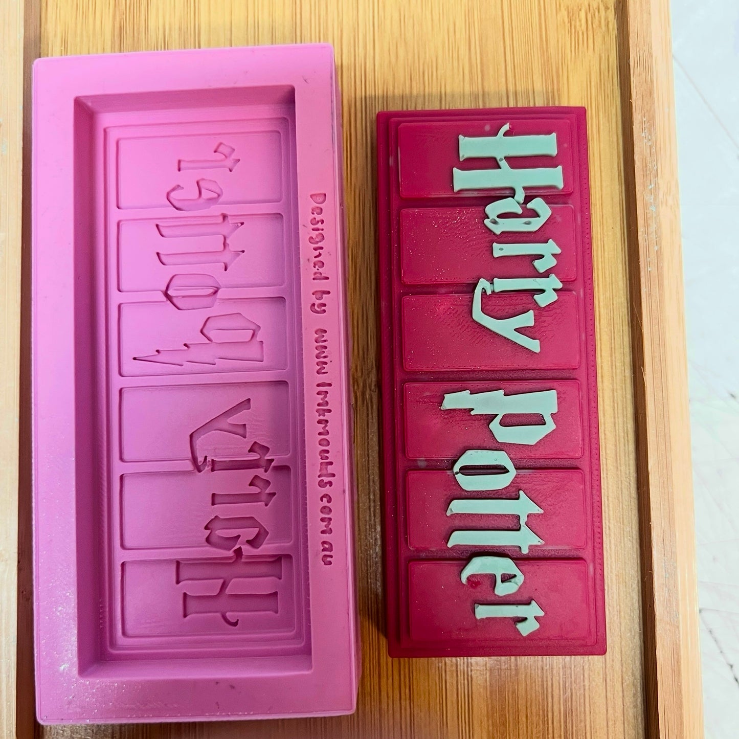 Silicone Wax Melt Snap Moulds made from Pinkysil