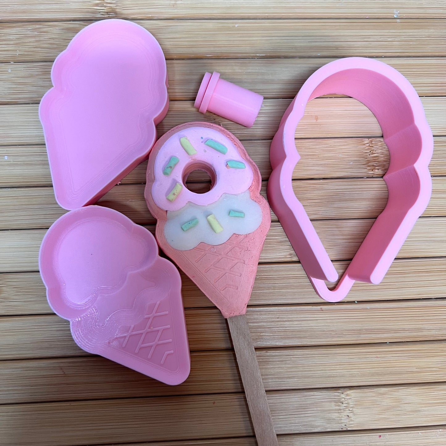 3 Piece Bubble Wand Moulds