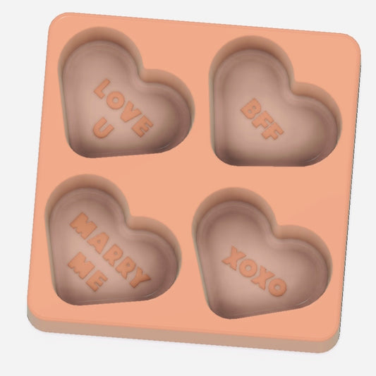 Valentines Conversation Hearts Toddler Moulds