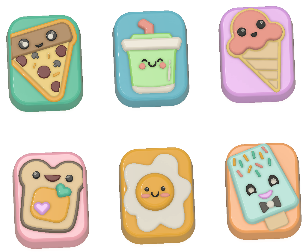 Kawaii Sweet Treats Cubes (Vacuum Form Mould)