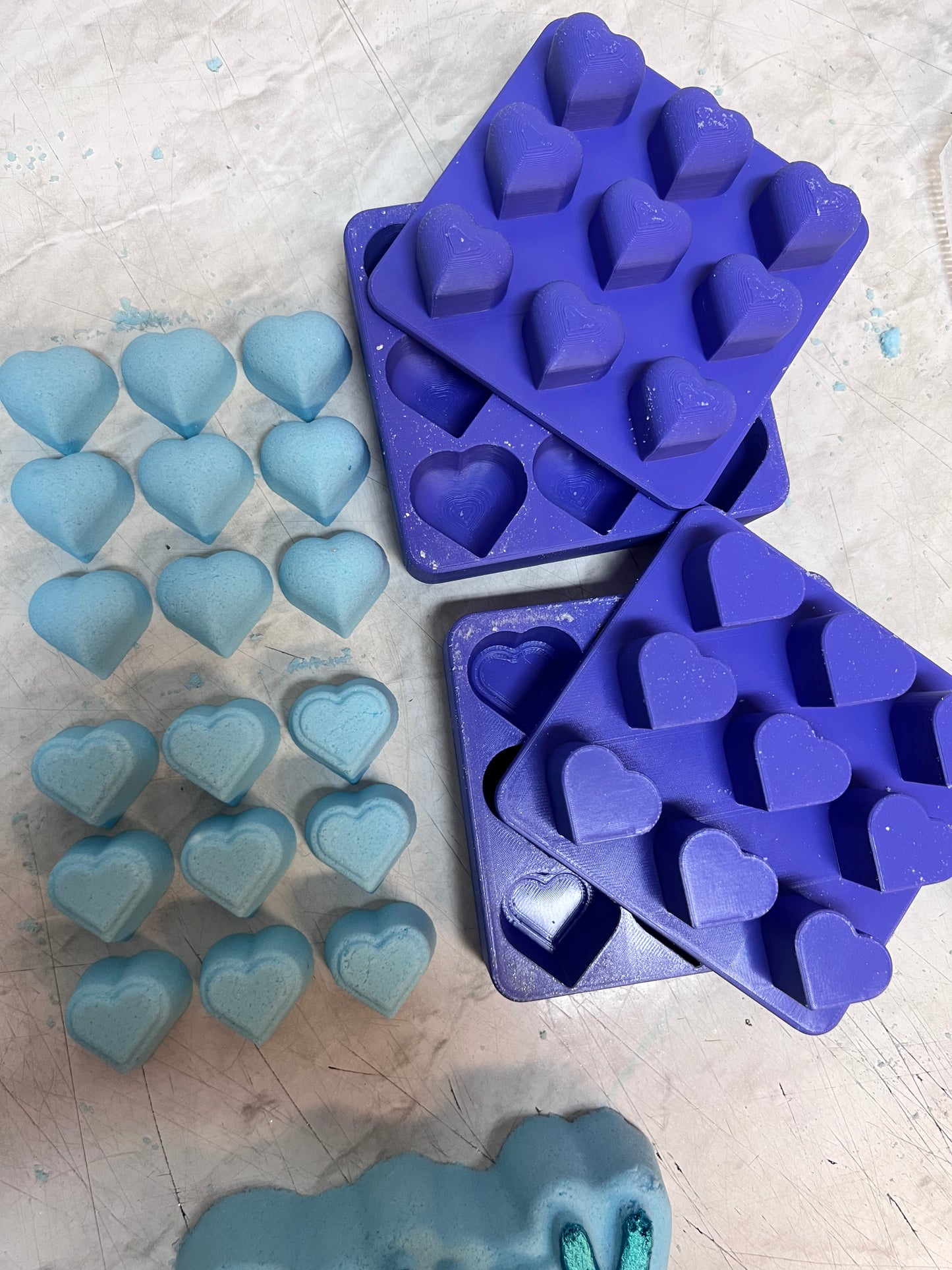 Gumdrop Heart Confetti Moulds & Full Tray Plunger
