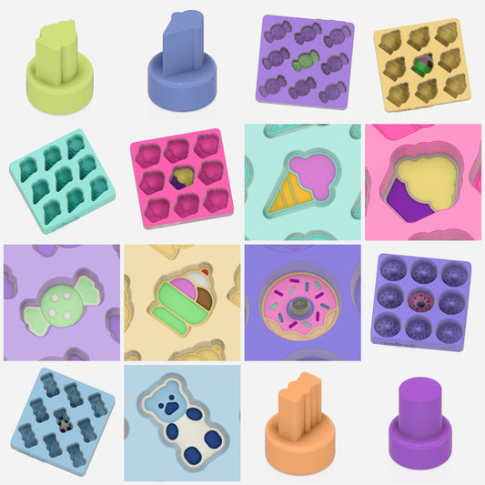 Sweet Tooth Confetti Moulds and Plungers (Sold as a complete set) OR (SOLD Separately)